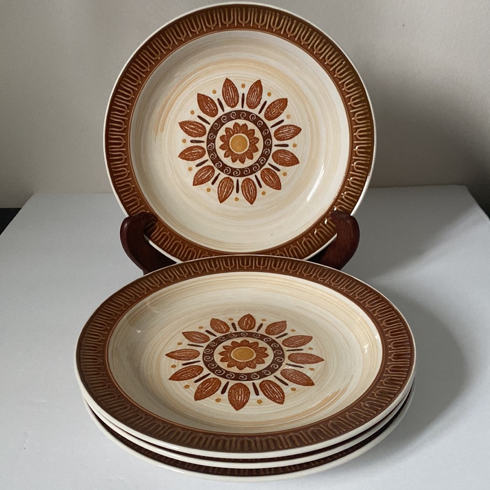 ⚡️SALE Vintage Merida Ironstone Set of 4 Salad/ Desert Plates 7.5 in